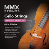 MMX 3/4 - 4/4 cello string set
