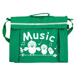 Primo music bag with \'Music\' bird design - Light green