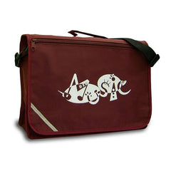 Excel music satchel with \'Music\' design - Burgundy