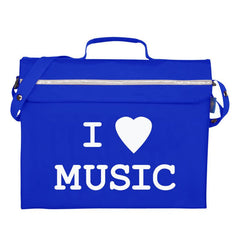 Primo music bag with \'I love music\' design - Royal blue