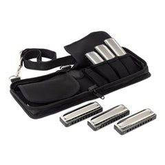 Suzuki Bluesmaster 10-hole diatonic harmonica set (G, A, Bb, C, D, F)