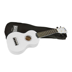 Mahalo Rainbow soprano ukulele - White