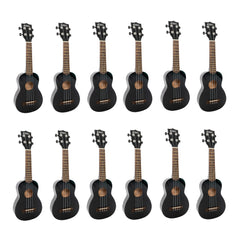 My School Ukulele soprano ukes carton of 12 - Black
