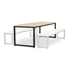 Monarch dining table with maple top - Dark grey