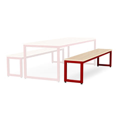 Monarch dining bench with maple top - Red