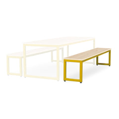 Monarch dining bench with maple top - Yellow