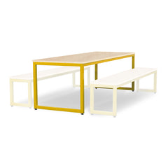 Monarch dining table with maple top - Yellow