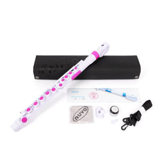 Nuvo N220 jFlute outfit - White with pink trim