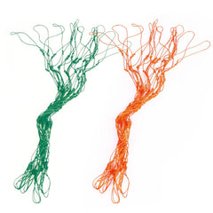 NETBALL NET PAIR, GREEN/ORANGE, 2.5MM