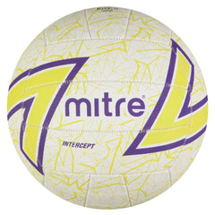MITRE INTERCEPT NETBALL SIZE 5, WHITE/BLUE
