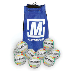GILBERT PULSE NETBALL SIZE 4, MULTICOLOUR, BAG OF 10