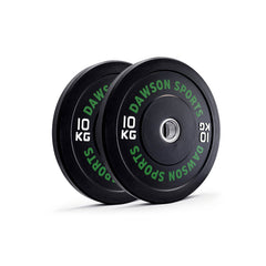 DS Rubber Bumper Plates (w/ upturned ring) - 10kg Black
