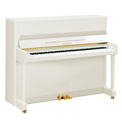 Yamaha P116 Upright Piano – Polished White