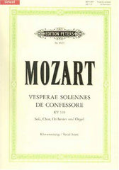 Vesperae solennes de Confessore K 339 vocal score