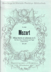 Missa brevis in C major K. 259 (Organ Solo Mass) - Full score only