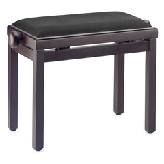 Stagg PBF39 adjustable piano stool - Matt rosewood, with black dralon seat