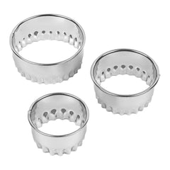 Pastry Cutters Crinkled Pack Of 3