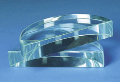 Prism - Clear Glass Semi Circular 90x15mm thick