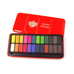 Watercolour tin with 24 colorful paint blocks from Tilgear, ideal for art and craft painting projects.