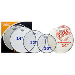 Remo Emperor pro pack clear drum skins - 10\"/12\"/14\"/14\"