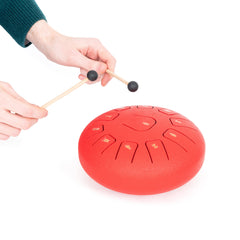 Percussion Plus 8" red steel tongue drum