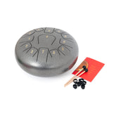 Percussion Plus 12" silver steel tongue drum