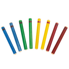 Percussion Plus claves - pack of 4 pairs in mixed colours
