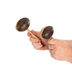 Percussion Plus Honestly Made Coconut shakers with handle – pair