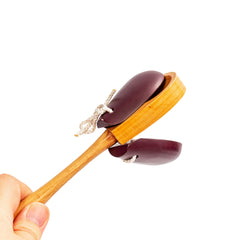 Percussion Plus wooden castanets with handle