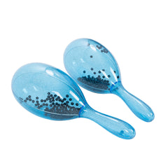 Percussion Plus transparent maracas - Blue sparkle