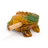 Percussion Plus Honestly Made painted frog guiro with scraper