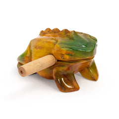Percussion Plus Honestly Made painted frog guiro with scraper