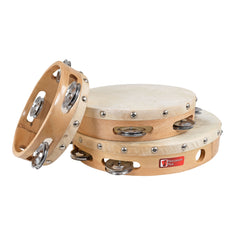 Percussion Plus PP8715 wood shell tambourines 6\", 8†and 10†– 3 Pack