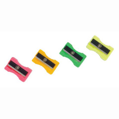 Plastic Single Hole Sharpener Assorted - Pack of 100