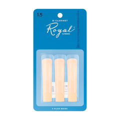 Rico Royal Bb clarinet reeds - 1.5 (card of 3)