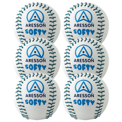 ARESSON SOFTY ROUNDERS BALL WHITE, SET OF 6