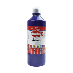 600ml jar of Tilgear Ready Mixed Poster Paint in Brilliant Blue, suitable for art and craft projects with vibrant color.
