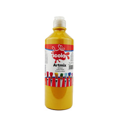 Yellow ochre ready mixed poster paint by Tilgear in a 600ml container, ideal for arts and crafts painting projects.
