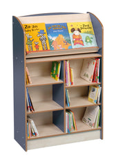 SINGLE SIDED 12OO BOOKCASE WITHOUT LECTERN (Blue/Maple)
