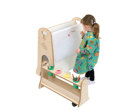 MINI EASEL WITH STORAGE TROLLEY (Maple) 6 months +