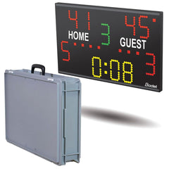 INDOOR MULTI-SPORT SCOREBOARD WITH TRANSPORTATION CASE