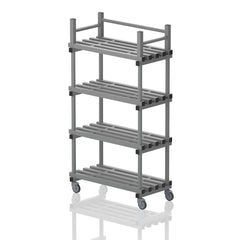 VENDIPLAS MOBILE SHELVING UNIT SINGLE, GREY
