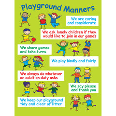 POSITIVE PLAYTIME WALL SIGNS PLAYGROUND MANNERS