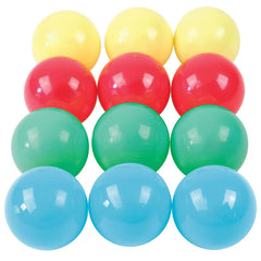 VINYL PLAY BALL 140MM DIA., SET OF 12 ASSORTED COLOURS