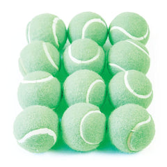 COLOURED TENNIS STYLE BALL GREEN, SET OF 12