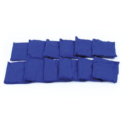 SQUARE COTTON BEAN BAG BLUE, BAG OF 12