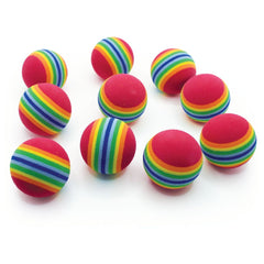 RAINBOW FOAM BALL DIA. 40MM, SET OF 10