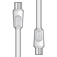 AV Link coaxial male plug cable - 4m