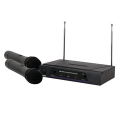 QTX VH2 dual handheld microphone VHF wireless system - 174.1MHz - 175.0MHz