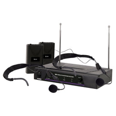 QTX VN2 dual neckband microphone VHF wireless system - 174.1MHz - 175.0MHz